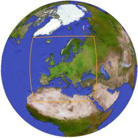 Réprensentation des données CORDEX sur un globe